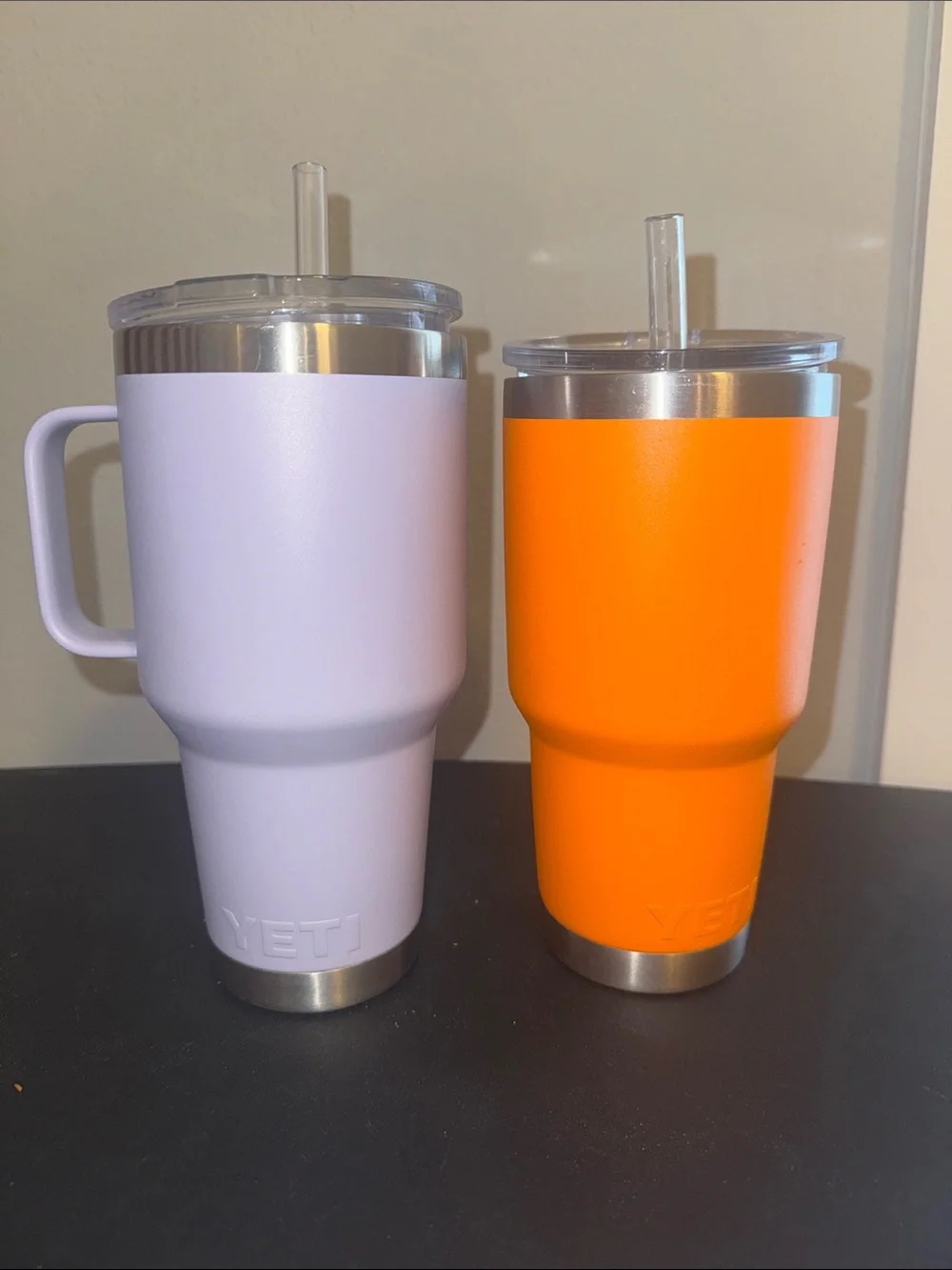 Yeti Lavender & Orange Insulated Tumbler Duo with Lids